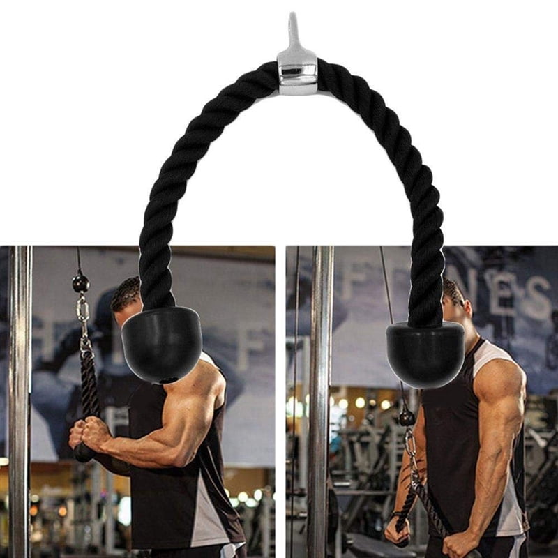 Tricep Abdominal Crunches Rope Pull Down Muscle Body Building Pull Rope Gym Fitness Exercise