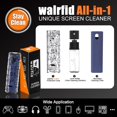 thumbnail image 2 of walrfid Car Screen Cleaner, Computer Screen Cleaner Spray and Wipe, Laptop Cleaning Mist Kit for Electronic iPad, iPhone, MacBook, Monitor, Tablet Display, with Black Graffiti Case - Denim Blue, 2 of 6