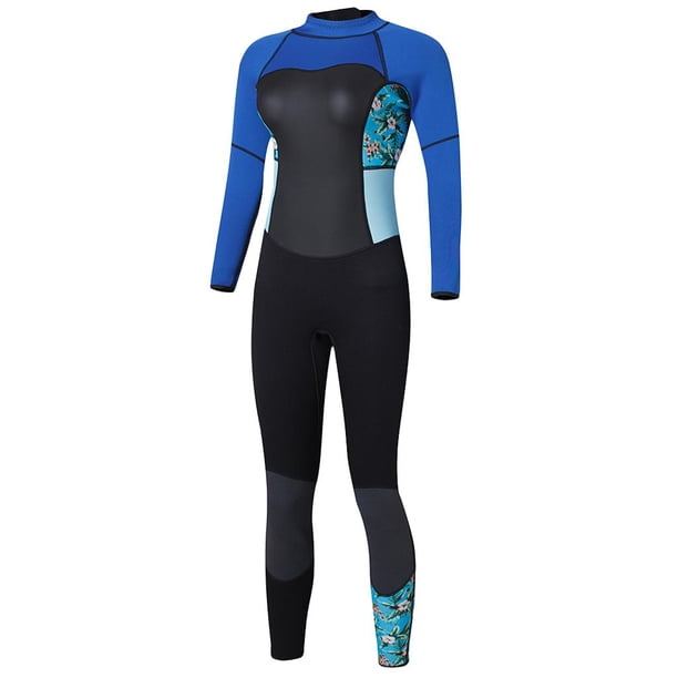 de neopreno para mujer de completo de neopreno de ,5 mm para surf, buceo y esnórquel con súper estiramiento los ejercicio Azul real m