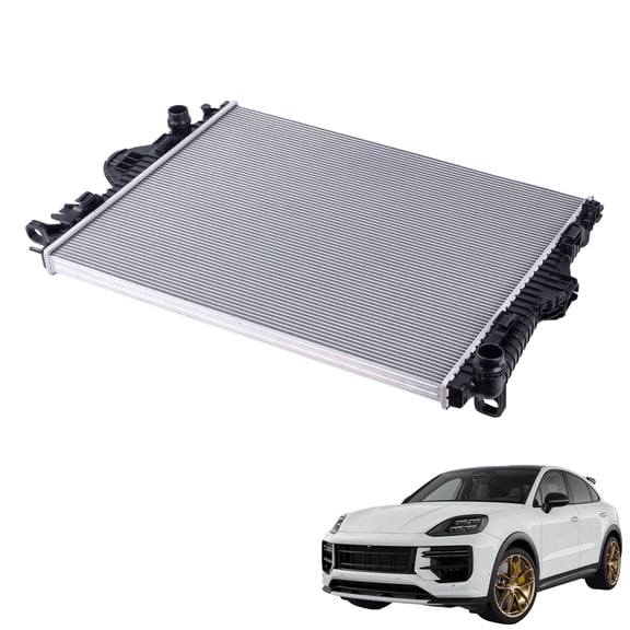 32mm Radiator 95810613200 Compatible with Porsche Cayenne 4.8L 3.0L 2011-2018 – Replaces 958-106-132-00