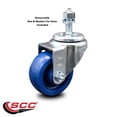 thumbnail image 2 of 3.5 Inch Solid Polyurethane Wheel Swivel ½ Inch Threaded Stem Caster SCC, 2 of 2