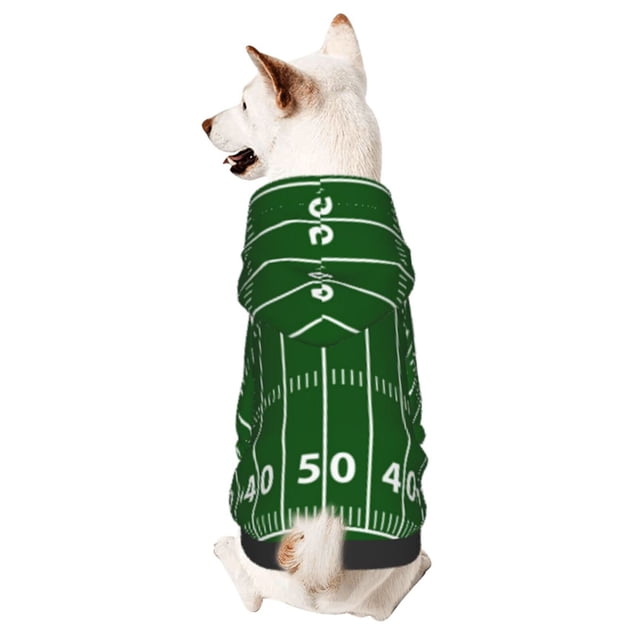 Balery American Football Field1 Sudadera con Capucha para Perros Pequeños – Ropa para Mascotas, Disfraz para Perros y Gatos, Ideal para Fiestas y Cosplay-XX-Large