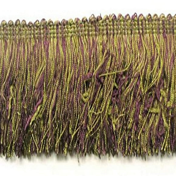 Trims by the Yard Chenille Cut Fringe Trim | Plum Multi | (10 yard cut)