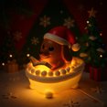 thumbnail image 4 of Luces de noche navideñas de resina, decoraciones navideñas, luces de noche de cachorro de pollito navideño, decoración de interiores, decoración navideña para dormitorio, escritorio, decoraciones de H, 4 of 9
