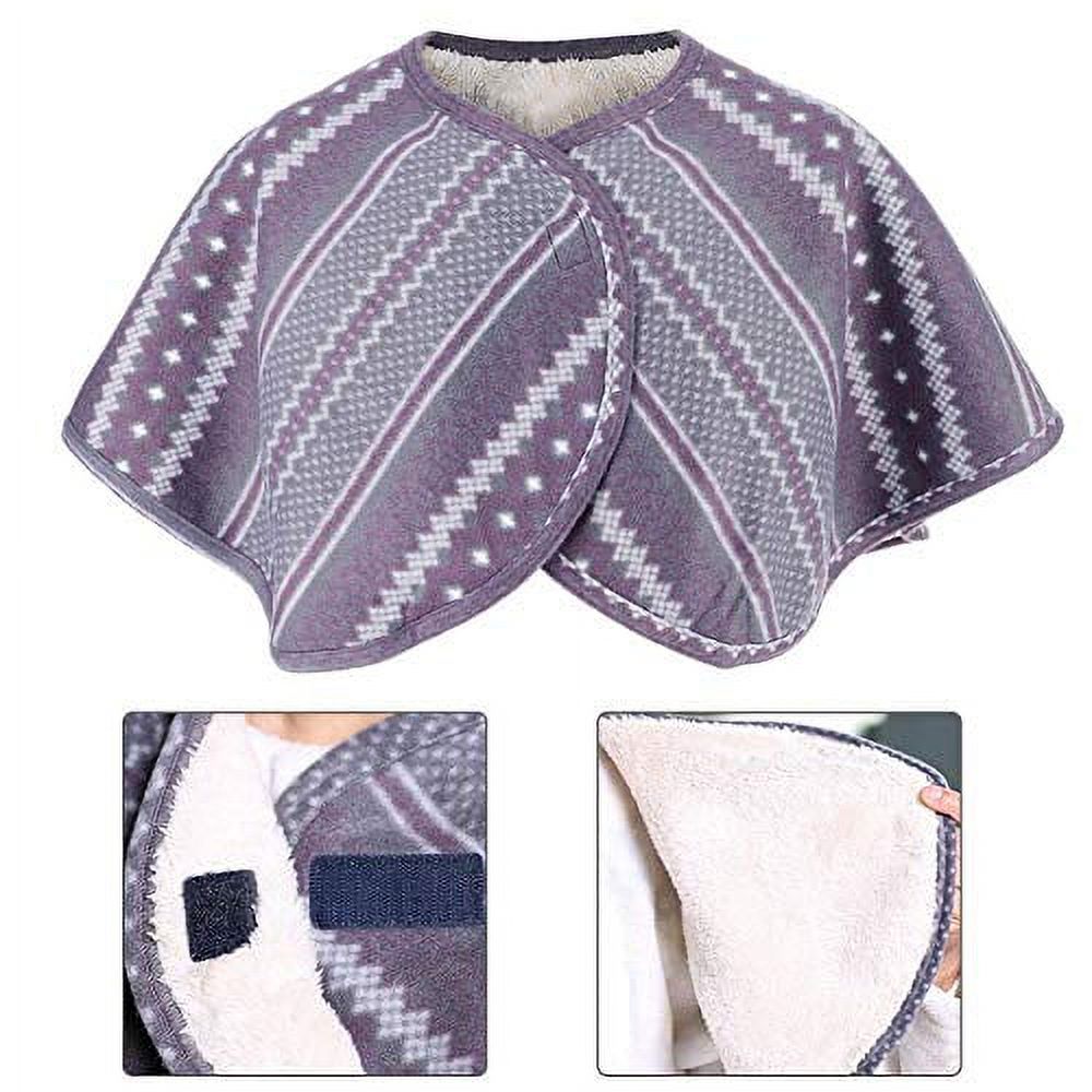 Warm Shawl, Warm Shoulder Shawl Cloak, 38 * 90CM Double Sided Shoulder Cloak Shoulder Heating Pad Neck Heating Pad Shoulder and Neck Warm Plush Cloak Shoulder Protective Shawl for