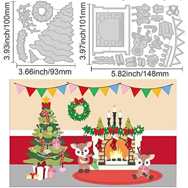 Plantilla de troquelado de acero al carbono para hacer tarjetas, troqueles de Metal para taza de Gnomo de Navidad, manualidades DIY