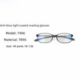 thumbnail image 1 of Gafas de lectura antiazules plegables suaves con múltiples estilos y película multicolor para personas mayores, 1 of 1