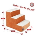 thumbnail image 2 of Majestic Pet Villa Pet Stairs 3 Steps Orange Machine Washable Removable Cover 18" x 16" x 15", 2 of 5