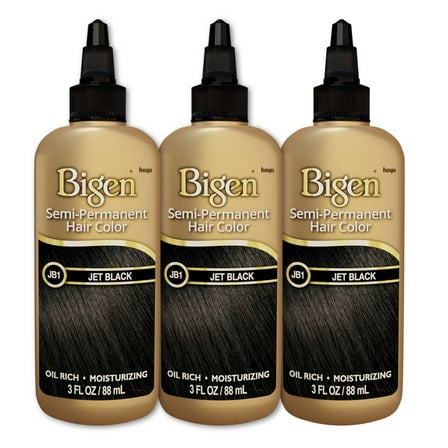 Bigen Semi-Permanent Hair Color JB1 Jet Black 3-Pack