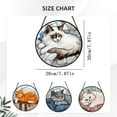 thumbnail image 3 of Gnwei Stained Glass Window Hanging Cute Cat 7.8" - Suncatcher Door Garden Sun Catcher Decor Birthday Mother's Day Christmas Comfort Gifts for Lost Pet Woman Mom Friend, 3 of 9
