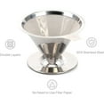 thumbnail image 2 of Pour over Coffee Dripper Reusable Drip Cone Coffee Filter Portable, 2 of 5