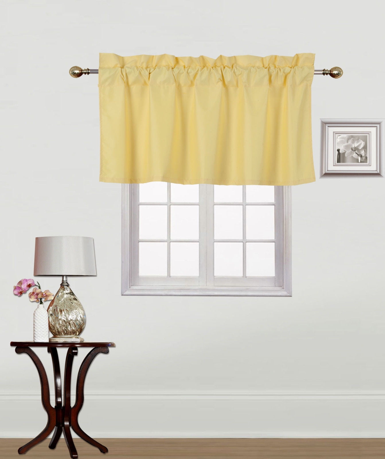 1 Small Swag Waterfall Insulated Foam Lined Blackout Rod Pocket Window Valance 
