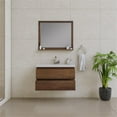 thumbnail image 5 of Alya Bath Paterno 36" Modern Wood Wall Mounted Bathroom Vanity in Rosewood Brown, 5 of 7