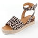 thumbnail image 3 of Sandalias Con Correa Hebilla en El Tobillo Zapatos Diarios Cuero PU para Mujer, 3 of 9