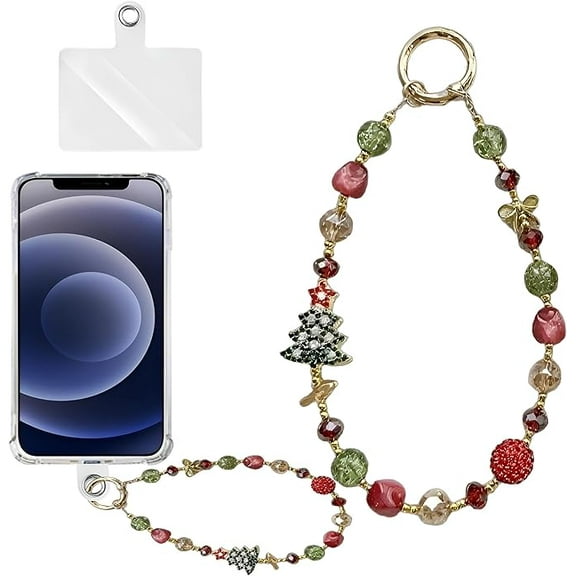 Christmas Phone Lanyard Cellphone Wrist Strap Phone Charm Chain Keychain Cellphone Lanyard