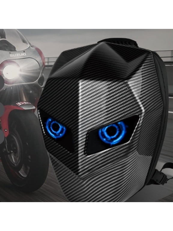 Backpack Luminous Sharingan Cool Motorcycle Riding Full Helmet Hard Shell Waterproof Bluetooth,Large Size