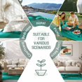 thumbnail image 6 of Green Rose Outdoor Rug 3x5 Ft - Reversible Patio Rug Outdoor Camping Rugs, Elegance Fantasy Flowers Romantic Washable Indoor Outdoor Area Rugs, Non-Slip Outdoor Carpet Runner for Deck/Porch, 6 of 8