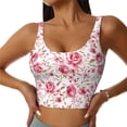 thumbnail image 2 of Uemuo Rose Flowers Pattern Women's Sports Bra - High Impact Support, Breathable, and Comfortable Athletic Bra for Running, Yoga, and Workouts, 2 of 9