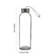 thumbnail image 3 of Botella deportiva de vidrio de 500 ml | Vaso transparente práctico con tapa | Vidrio de sodio-calcio portátil, ligero y libre de BPA | Boca ancha a prueba de fugas | Para gimnasio, exteriores, 3 of 8