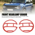 thumbnail image 3 of Guard 1 Pair Front Headlight Guards Protector Cover Exterior Headlamp Frame Protector Replacement for Bronco 2 4 Door 2021 to 2024, 3 of 7
