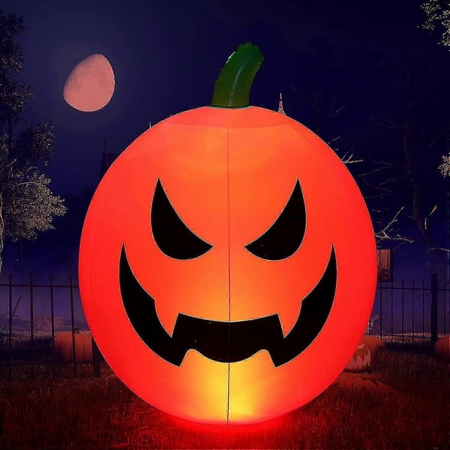 Halloween Inflatables, 24 Inch Halloween Decorations Blow-up Pumpkin With Built-in Battery Powered
