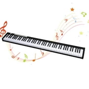 Glarry Portable 88-Key Touch Sensitive Digital Piano, Upgraded Electric Keyboard with Midi/USB Keyboard