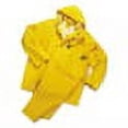 thumbnail image 2 of 3-Pc Rainsuit, Jacket/Hood/Overalls, 0.35 mm, PVC Over Polyester, Yellow, 4X-Large, 2 of 2