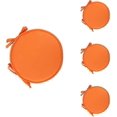 thumbnail image 1 of Set of 4 Orange Round Dining Chair Cushions with Drawstring Closure, 38cm Non-Slip Seat Pads, 1 of 5