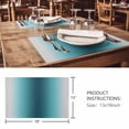 thumbnail image 3 of Placemats 1 Pack, Turquoise Grey Ombre Woven Placemat, Linen Place Mats for Kitchen/Dining Tables, Farmhouse Gradient Minimalist Washable Table Mats for Party, 3 of 8