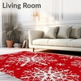 thumbnail image 2 of ODIKA 3x5 Machine Washable Non-Slip Area Rug, Festive Holiday Snowflake Medallion with Winter Motifs Ultra Soft Rug, None, 613366, 2 of 7