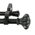 thumbnail image 2 of Rod Desyne 4703-992 Flair Double Window Curtain Rod Set, 120 to 170-Inch, Black, 2 of 2
