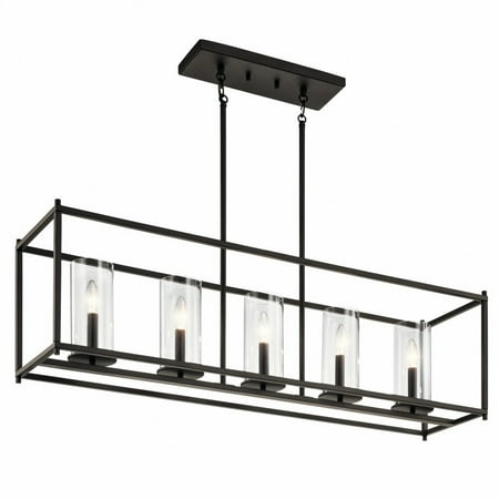 

Mid Century Modern Industrial Five Light Chandelier-Olde Bronze Finish Bailey Street Home 147-Bel-2748787