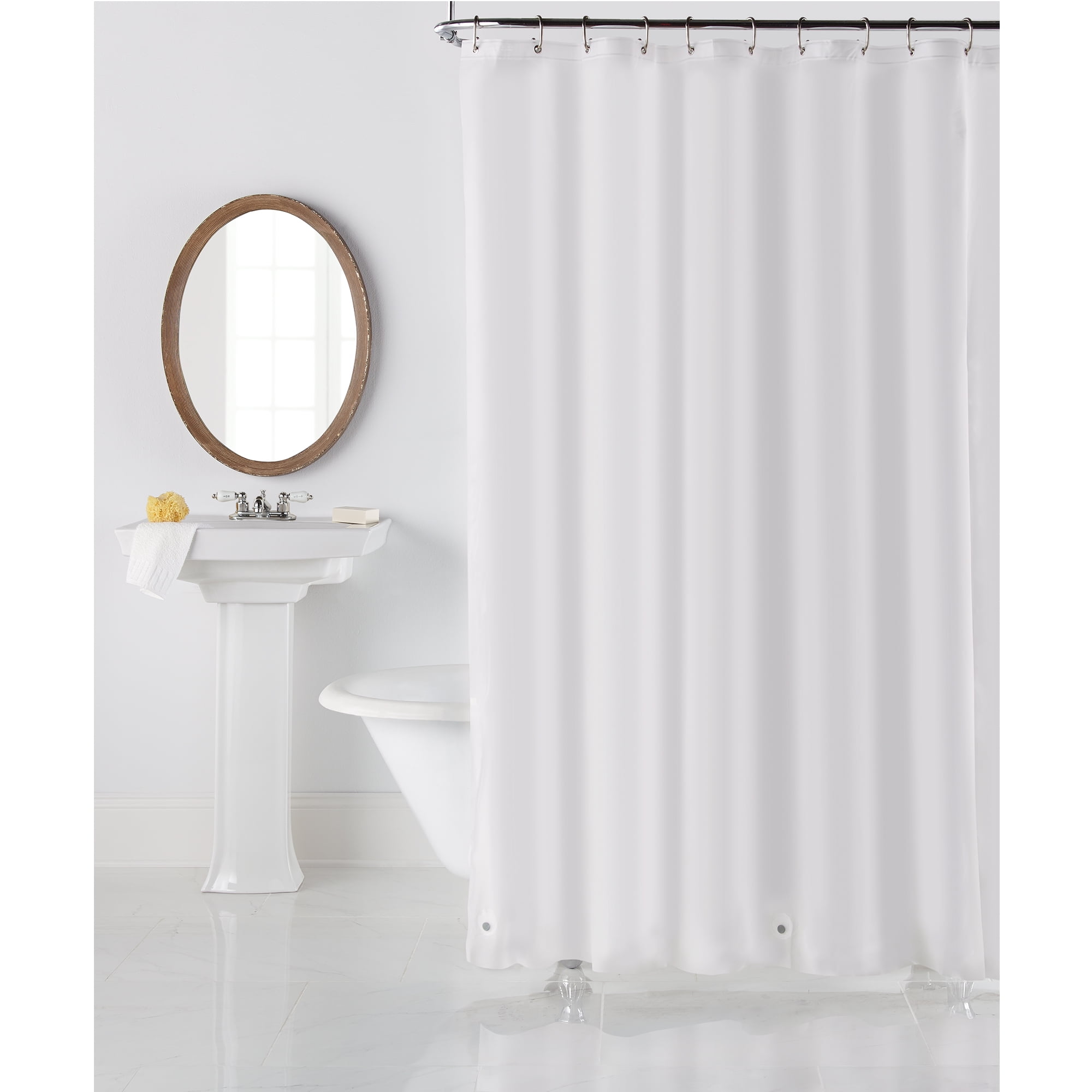 Shower Curtain Liner Bathroom Tub Peva 8G Antibacterial Mildew Resistant 72X72 