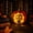 Pumpkin, variant on Halloween Decor, Skull Embedded Pumpkin Resin Night Light, Flicker-Free Warm LED Mini Table Lamp For Halloween Mantel Shelf Indoor Party Gothic Decor Holiday Present,3.54*3.15*3.15in