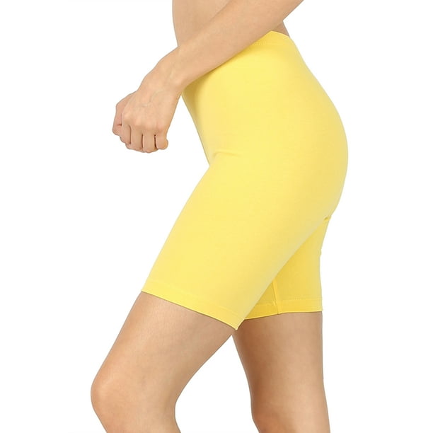 Zenana - Womens & Plus Soft Cotton Stretch Mid Thigh Length Leggings ...
