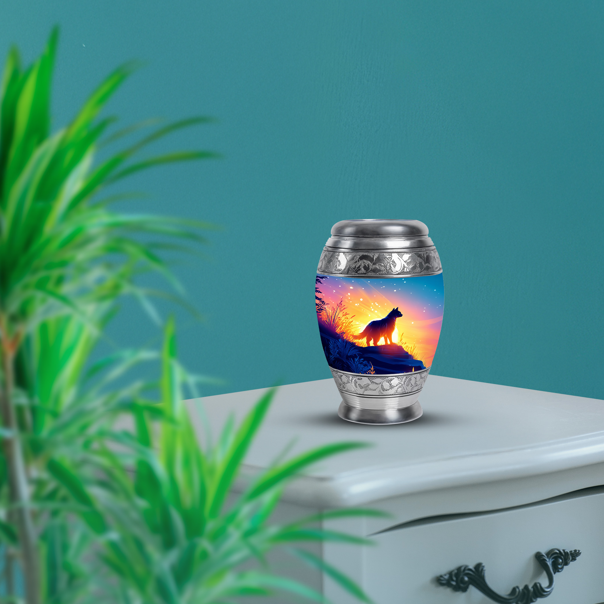 SABURIAL Cat Mini Urns for Human Ashes Keepsake - Keepsake Burial Urn for Ashes for Men - Small Cremation Urns for Women Ash - 3 Inch - Memorial Tiny Funeral Urn