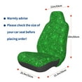 thumbnail image 3 of Wukai Green Glitter Full Set Car Seat Covers with Soft Padding Universal Auto Front Seats Protector and Cushion Mat, 3 of 5