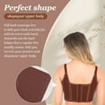 thumbnail image 2 of Super Push Up Bra Smoothing Back Fat Bra with Support Comfortable Seamless T Shirt Bra Full Coverage Deep Cup Bra Black 48DD, 2 of 5