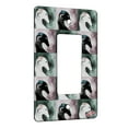 thumbnail image 1 of KuzmarK™ 1 Gang Rocker Wall Plate - White Long Haired Whippet Sighthound Abstract Dog Pattern Art by Denise Every, 1 of 1