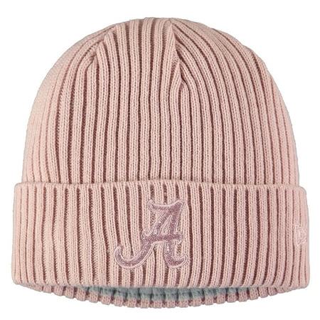 Alabama Crimson Tide New Era Women's Team Glisten Cuffed Knit Hat - Pink - OSFA