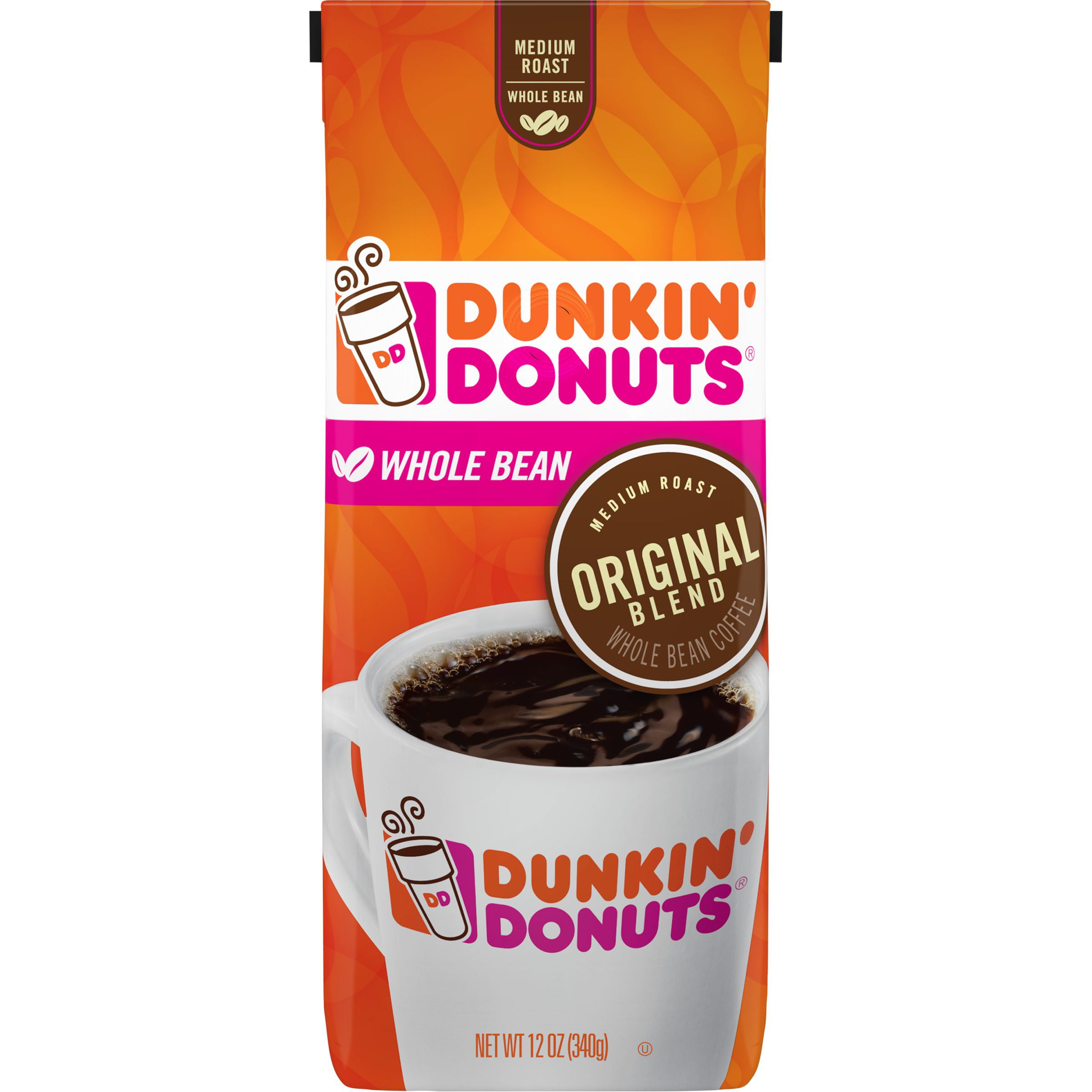 Dunkin' Donuts Original Blend Whole Bean Coffee, Medium ...