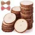 thumbnail image 1 of Rebanadas de Madera Artesanales Fuyit 30 Piezas 5-6 cm con Agujero, 1 of 7