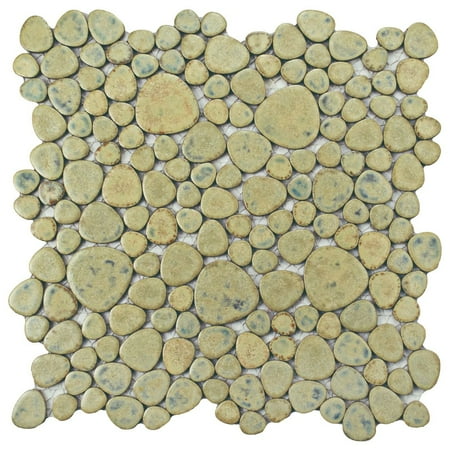 Merola Tile Fkops7 Pebble - Green