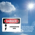 thumbnail image 6 of (2 Pack) Underground Live Wire OSHA Danger Sign 18 Inch X 12 Inch Vinyl Label Decal Sticker Weather Resistant, UV Protected for Workplace, Business, and Construction Site, Made in the, 6 of 7