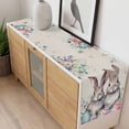 thumbnail image 4 of Bunny Easter Table Runner - 108 Inch Long, Kitchen Dining Table Runner Dresser Scarves, Eucalyptus Leaves Spring Floral Eggs Rustic Farmhouse Decor for Coffee Tables Wedding Party Banquet, 4 of 8