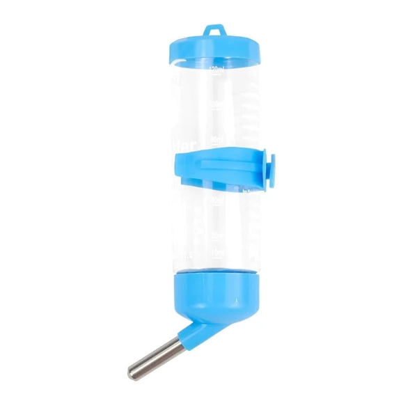 8.5oz Small Animal Water Bottle - Bite-Proof Dispenser for Rabbits, Ferrets, Hamsters, Guinea Pigs Blue