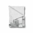 thumbnail image 2 of City Soft Flannel Fleece Blanket, Outline Drawing of Rome Skyline Historic Italy Architecture in Monochrome, Cozy Plush for Indoor and Outdoor Use, 70" x 90", Charcoal Grey and White, by Ambesonne, 2 of 6