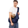 thumbnail image 4 of Mosiso Dog Cat Carrier Sling Bag Hands Free Pet Carrier Tote Bag with Adjustable Padded Strap Carrying Travel Shoulder Bag for Dogs Cats, Navy Blue, 4 of 6