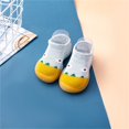 thumbnail image 2 of Otqutp Little Kid Solid Color Sneakers Toddler Baby Shoes Socks Cartoon Pattern Soft Shoes Covered Breathable Shoes For 0 To 3 Years, 2 of 4