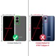 thumbnail image 2 of TJS for Cricket Debut S3 Phone Case, Full Body Protective Heavy Duty Hybrid Bumper Cover (Black), 2 of 5